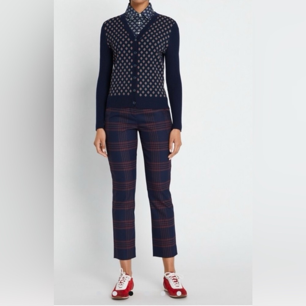 Tory Sport Blue and Red Boot Cut Plaid Pants